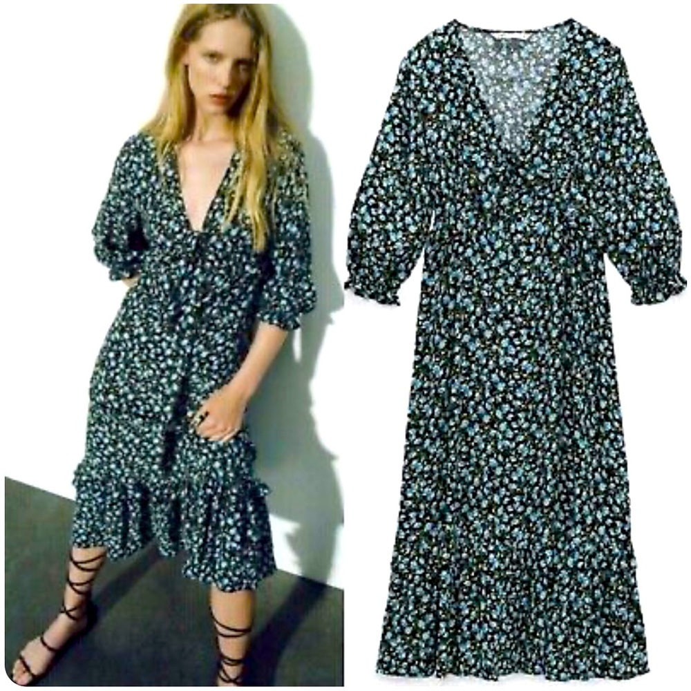 NWT Zara Floral print, floral multicolor Size XL